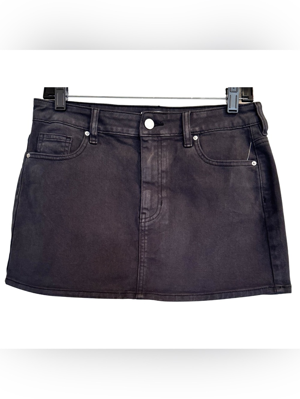 PacSun Black Denim Mini Skirt NWT Size 27 Stretch Jean Skirt